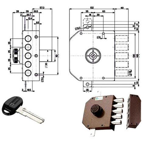 Serrure Sic.Triplice Dx Pompe 30621 Mottura
