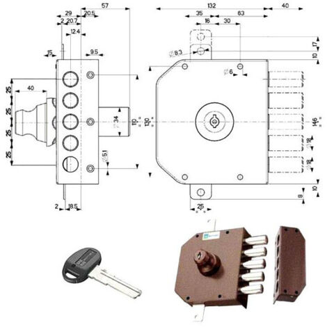 Serrure Sic.Triplice Dx Pompe 30622 Mottura
