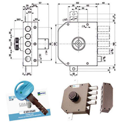 Serrure Sic.Triplice Dx Pompe 30631 Mottura