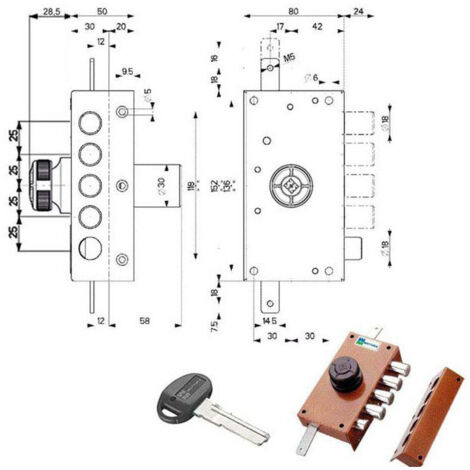 Serrure Sic.Triplice Dx Pompe Scr. 30437 Mottura