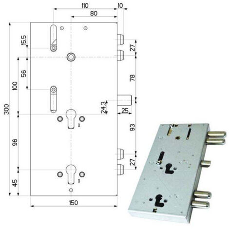 Serrure Sic.Triplice Sx 89F31 Mottura