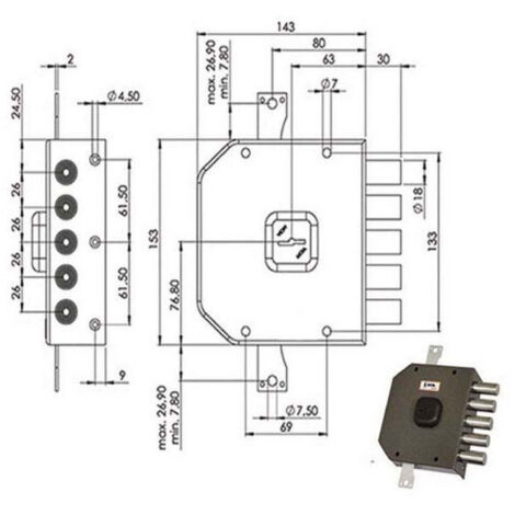Serrure Sic.Triplice Sx Dm A413 Moia