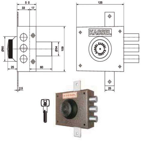 Serrure Sic.Triplice Sx Pompe 2202/Cp Kassel