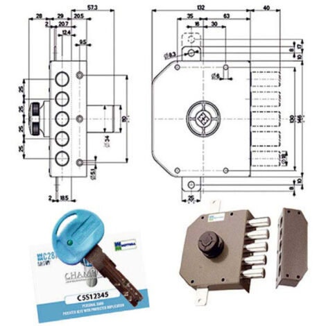 Serrure Sic.Triplice Sx Pompe 30621 Mottura