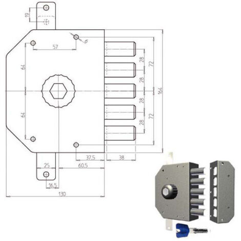 Serrure Sic.Triplice Sx Pompe 3200P Cr