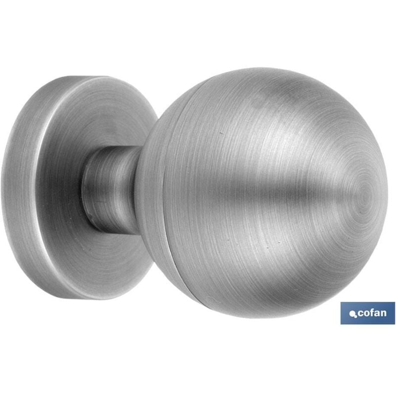 Bouton de porte chromé en Zamak