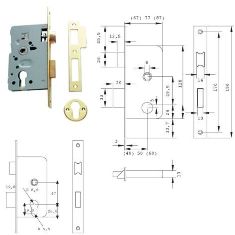 Serrure Tesa 2010-p-hn/50