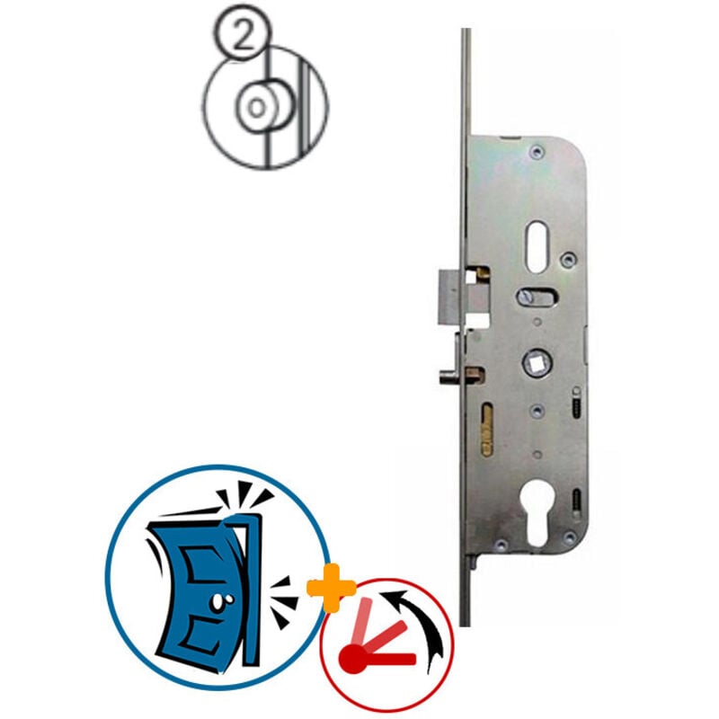 Serrure à larder trimatic axe entraxe à 70mm ajustable Ferco G-46523-00-0-1