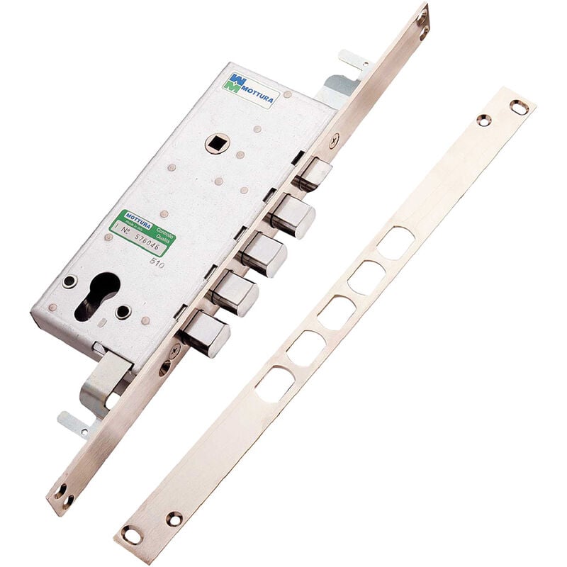 Serrure à Triple Mortaise Pour Portes Blindées Droite Et 49 - Boîte 193 x 78 Mm