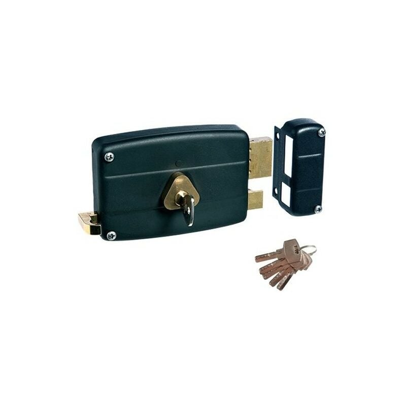 Serrure verrou applique horizontale à tirage