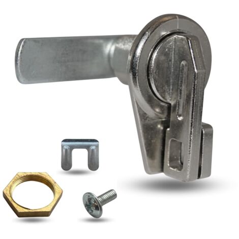 Serrure Verrouillable Pour Armoires, Portes Et Battants En Bois Et Métal – Système De Fixation En Zamak Nickelé – Cadenas Non Inclus – Made In Italy