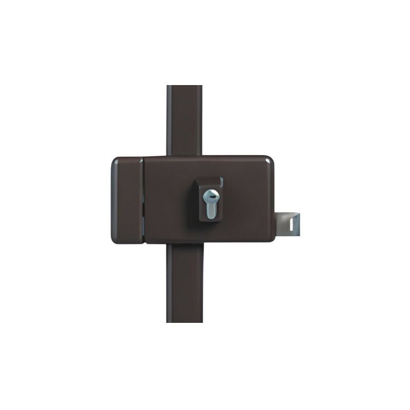 Serrure 3 points horizontale à tirage pour cylindre européen Vachette SL8800 Marron Droite