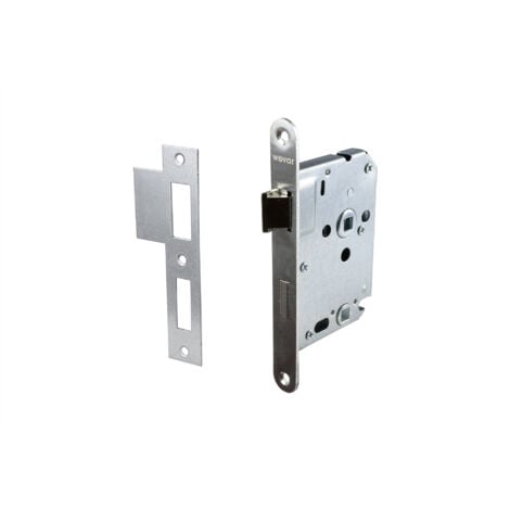 Serrure WC plaque frontale en inox PC63 - Par pièce