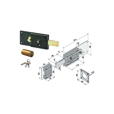 Serrure Welka Ferroglietto 012 Cil.Fixe 6Mors Mm. 50