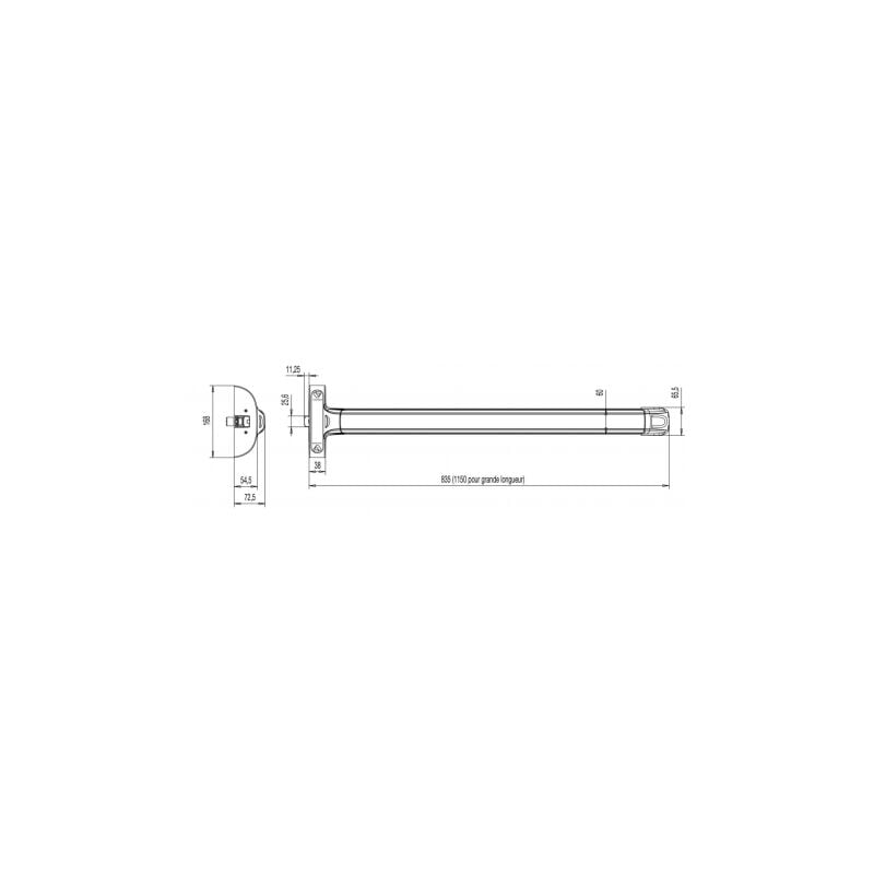 Vachette - Anti-panique push bar 3 points haut et bas 1930 premium bm Noir Noir