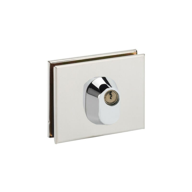 Serrure basse 1358 Argent S'entrouvrant par 2 Argent Chromé brillant