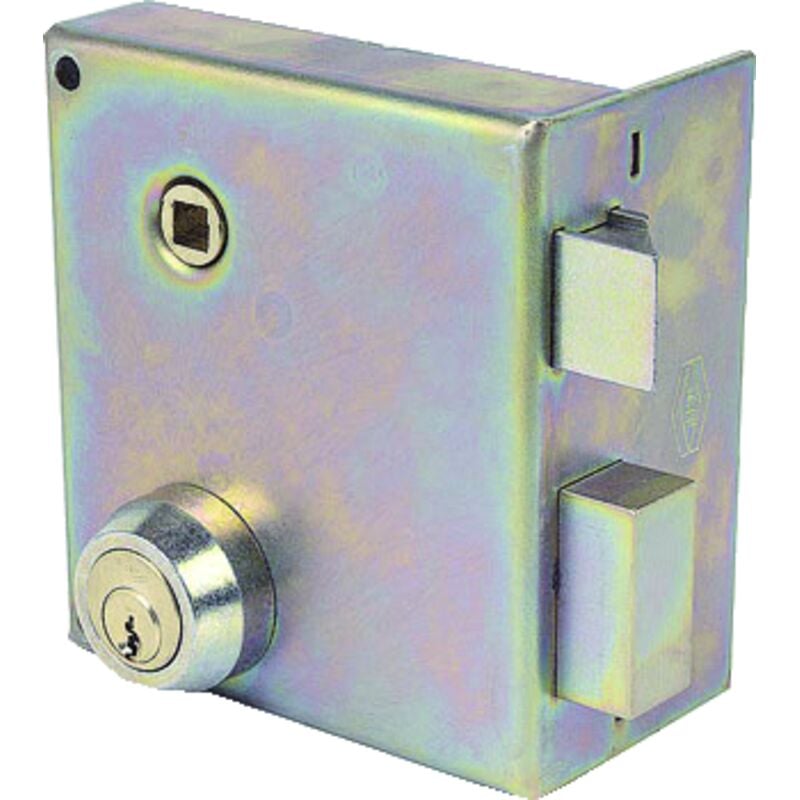 JPM - Serrure Sureté vega extra renforcée à fouillot de grille Argent 110 Droite Verticale 75 mm 70 Zingué 120 110