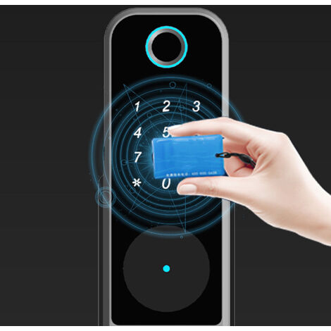 [Serrures Électroniques Intelligentes Professionnelles] Serrure de Porte Sécurité Haute Fidélité Antique, Fingerprint Électronique Combiné Pour Indoors/Outdoors En Alliage de Fer et ABS, IP66, Avec Ba