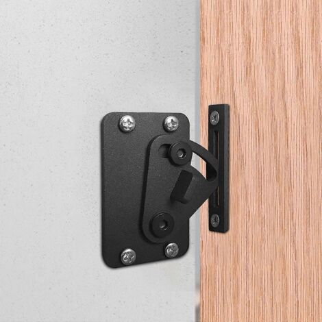 Serrures en acier inoxydable noir pour portes et loquets pour portes coulissantes de grange