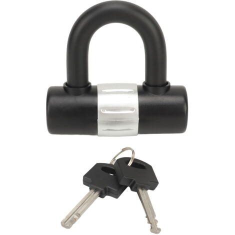 Serrures en U en Zinc Antivol Résistant Plaqué Cadre Portable avec Clés pour RV Camion Caravane Véhicule de Service Camping-Car