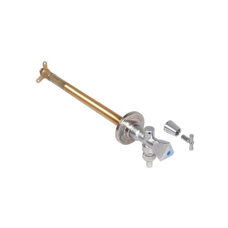 Serrures Frost-Tec raccord extérieur 0028151550001 2000 /2", poignée triangulaire, avec clé à douille, pour construction en coque, chromé