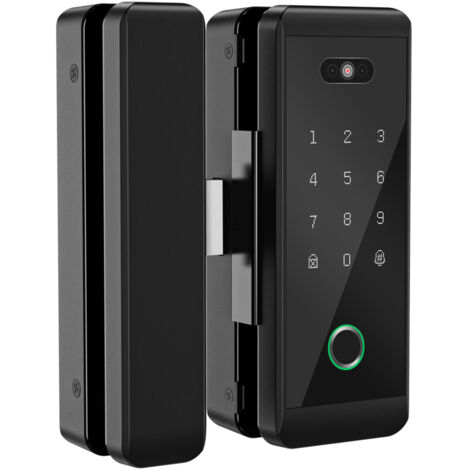 Serrures Intelligentes avec WiFi et Empreinte Digitale, Sans Clé, Portes en Verre Métal Bois, Contrôle à Distance par App TY Multi-Langue