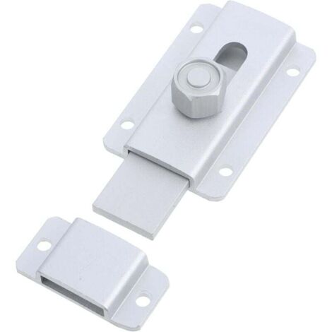 Serrures robustes pour portes coulissantes et loquets pliants, en alliage d'aluminium, convenant aux portes intérieures/extérieures, aux abris de jardin, aux salles de bains et aux garages (argent).