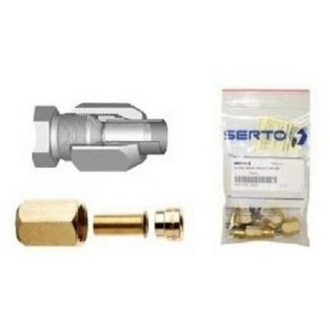 Serto SO 40231-1/4 +1/2 SAE/0.80 - Raccords à sertir Cuivre Frigo - Sachet de 2 - 416.2384.265