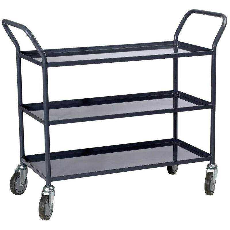 Fimm - Servante à 3 plateaux tôle charge 200 kg 935 x 435 mm Diam roues 125 mm