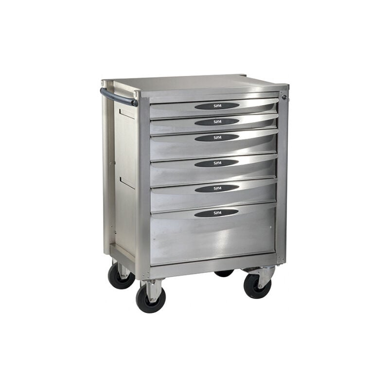 Chariot à outils SAM en Acier inoxydable 6 tiroirs à roulettes ( Prix pour 1 )