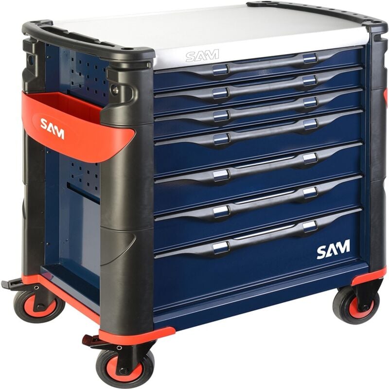 Sam Outillage - Servante sam en Acier inoxydable 7 tiroirs à roulettes ( Prix pour 1 )