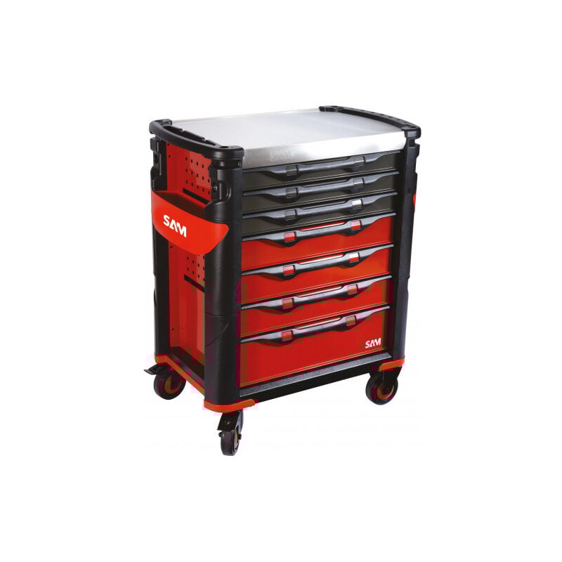 Sam Outillage - Servante sam en Acier inoxydable 7 tiroirs à roulettes ( Prix pour 1 )