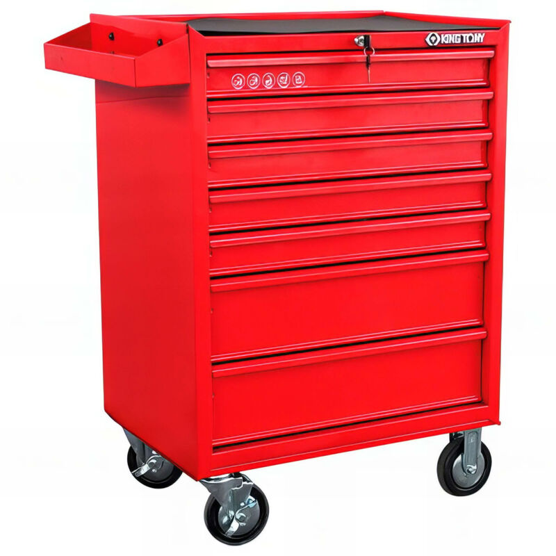 King Tony - Servante d'atelier pro rouge - 7 tiroirs - Vide