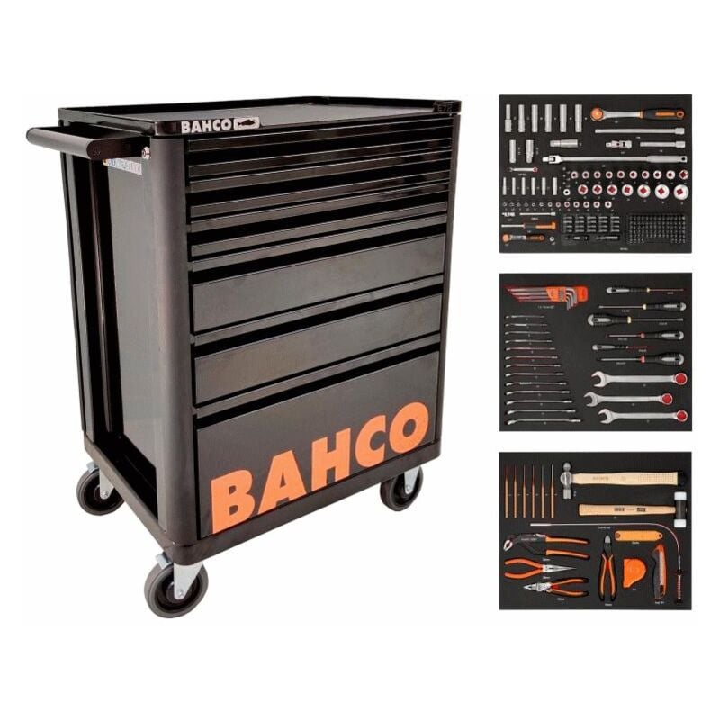 Bahco - servante 1472K6 + 216 outils 1472K6BKFFSD