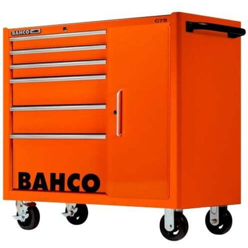Bahco - Servantes classiques C75, 1 mètre, à 6 tiroirs et une armoire latérale