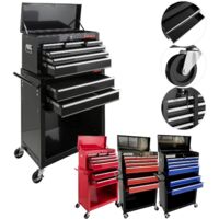 Servante Caisse à outils d'atelier 9 tiroirs tools chest chariot noir