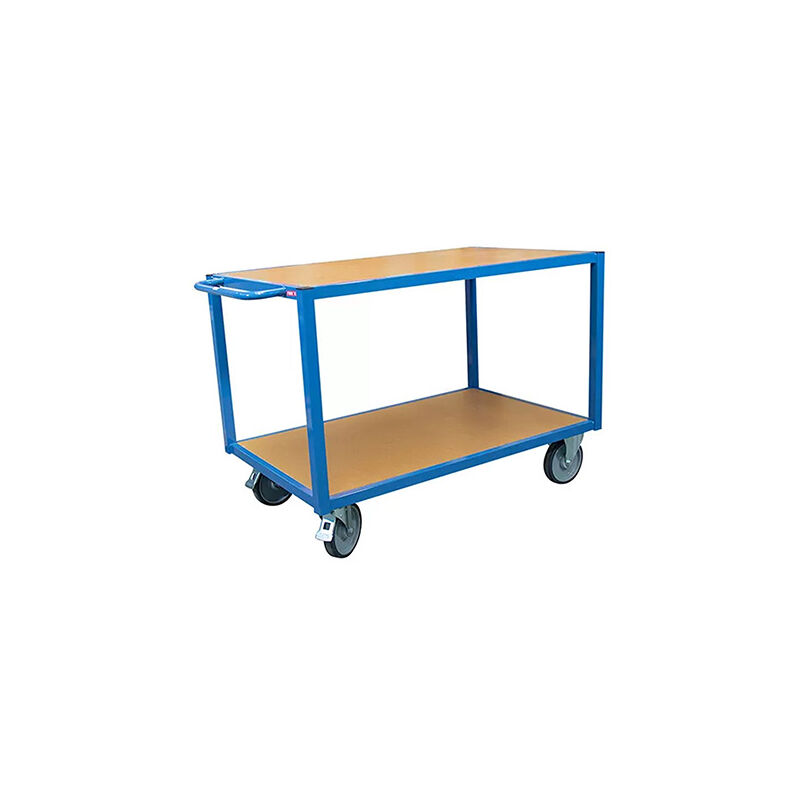 Servante d'atelier 500kg - 2 plateaux en bois 1300x800 mm - 880005698