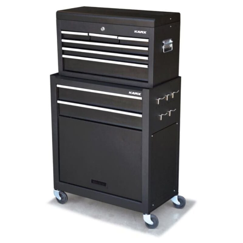 Karx - Servante d'Atelier 2 en 1 sur roues Coffre Amovible