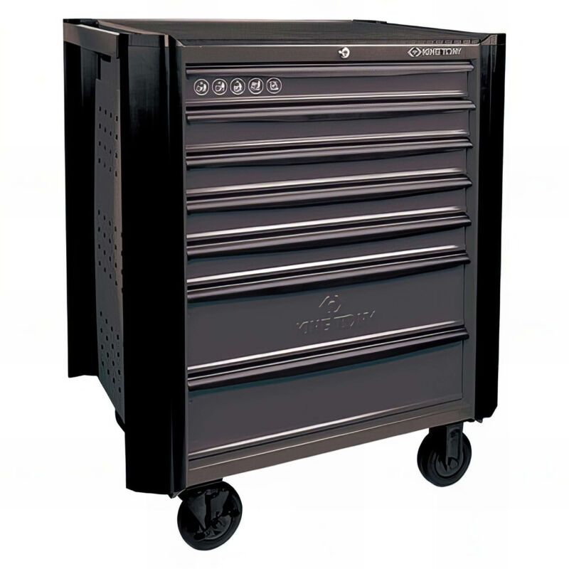 King Tony - Servante d'atelier vide bumper Grise - 7 tiroirs - 820 x 475 x 940 mm