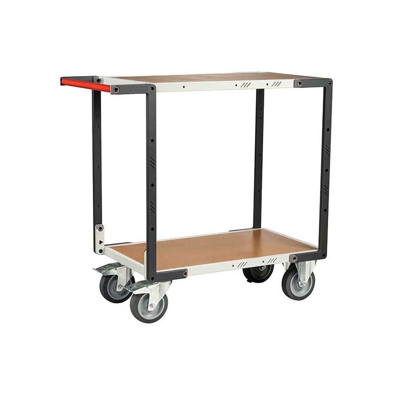 Servante d'atelier à monter - 2 plateaux bois médium 1000x595mm - Charge 400kg - 884722242