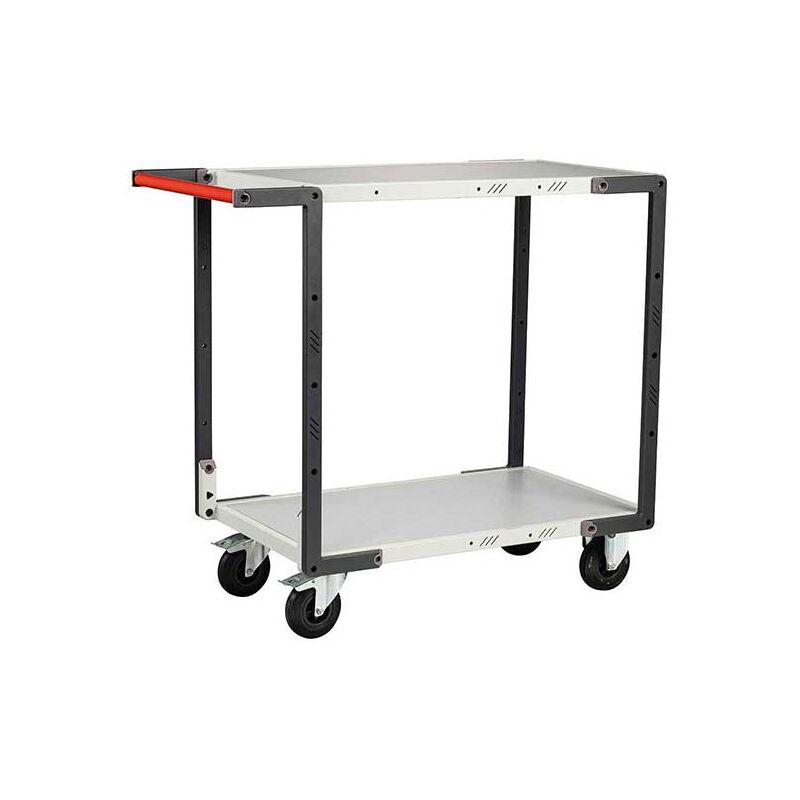 Servante d'atelier à monter - Chariot industriel évolutif - 2 plateaux 850x495mm - Charge max 250kg - 884721112