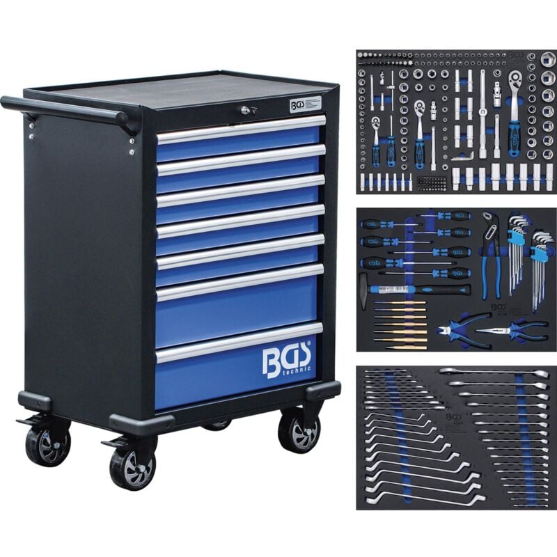 Bgs Technic - Servante d'atelier complete bgs - 263 outils - 7 tiroirs