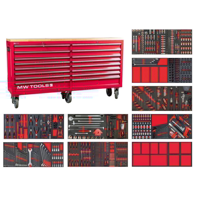 Mw Tools - Servante d'atelier complète extra large mega xxl 729 outils MWE799G5A