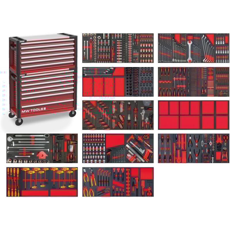 Mw Tools - Servante d'atelier complète robuste avec coffre ev xxl 782 outils MWE999G36A