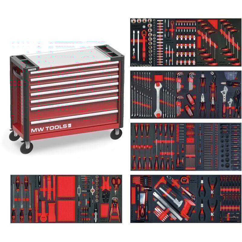 Mw Tools - Servante d'atelier complète robuste xl 514 outils MWE512A3