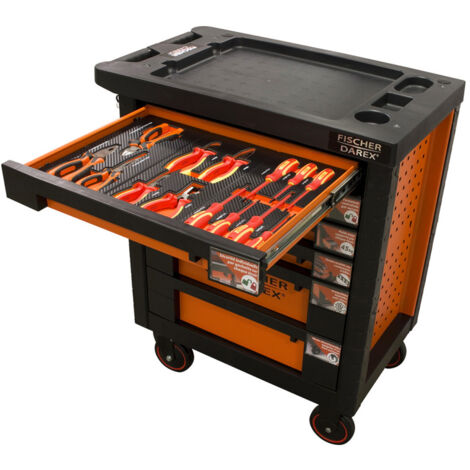 Servante d'atelier équipée pinces + tournevis 14 outils