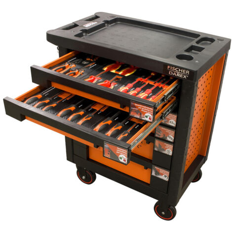 Servante d'atelier équipée pinces + tournevis 32 outils