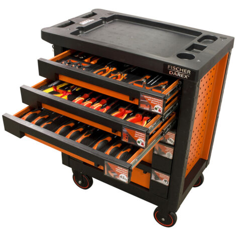 Servante d'atelier équipée pinces + tournevis 47 outils