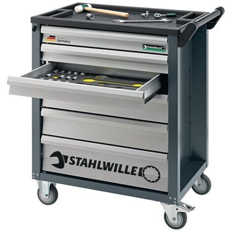 Servante d'atelier l.780xP499xH912 mm 300 kg 6 tiroirs 126 pièces tôle d'acier STAHLWILLE