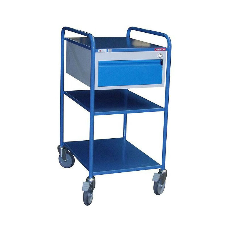 Fimm - Servante d'atelier mobile charge 250 kg 3 plateaux 635 x 470 mm + 1 tiroir
